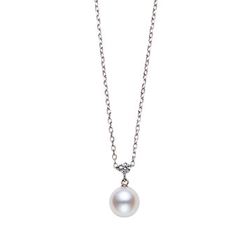 ミキモト　K18 パールネックレス　真珠一粒ネックレス