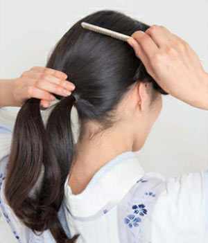 ゆかた髪型 ロング セット2