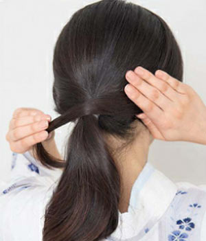 ゆかた髪型 ロング セット5