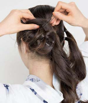 ゆかたヘアスタイル ロング セット4