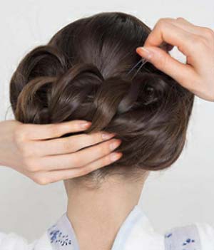 ゆかたヘアスタイル ロング セット7