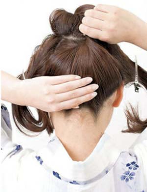 大人浴衣ヘアスタイル ミディアム セット2