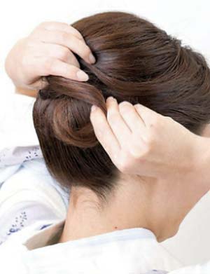 大人浴衣ヘアスタイル ミディアム セット5