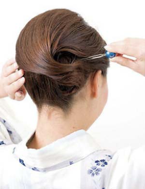 大人浴衣ヘアスタイル ミディアム セット6