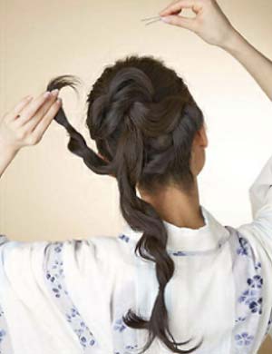 浴衣ロング髪型 セット5