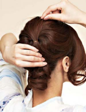 浴衣ヘアスタイル ロング セット4