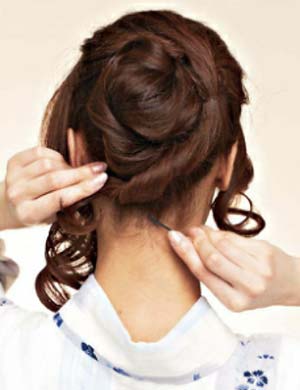 浴衣ヘアスタイル ロング セット5