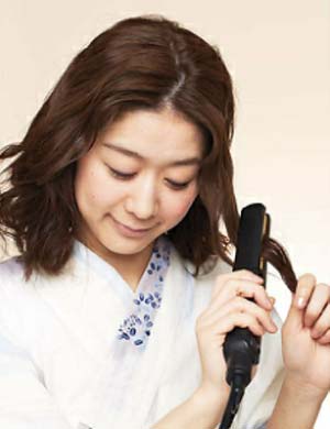 ゆかた髪型 ミディアム セット