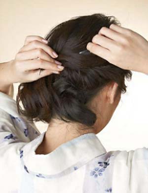 大人ゆかたヘアスタイル ボブ セット3