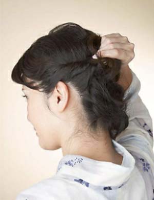 大人ゆかたヘアスタイル ボブ セット4