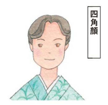アップスタイル 四角顔