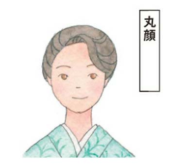 アップスタイル 丸顔