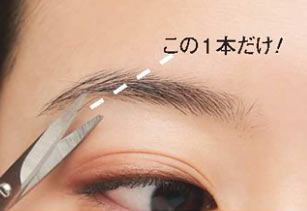 眉毛のカット方法